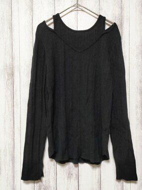 Nission Ribbed Faux Layered Sweater Black
